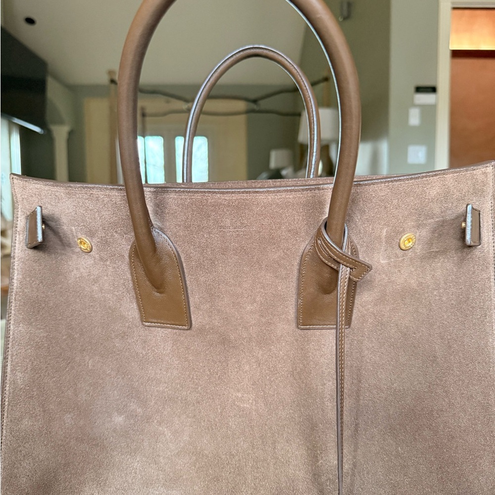 Saint Laurent Large Brown Suede Sac De Jour - Picture 7 of 16